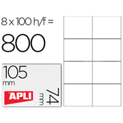 APLI ETIQUETA IMPRESORA 105x74mm 8x100-PACK 01279